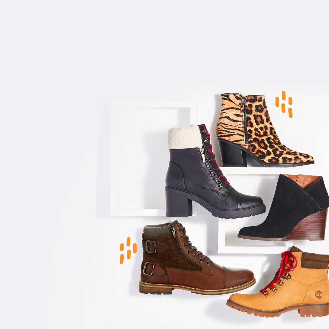 assorted stylish fall boots
